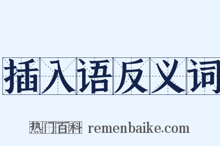 插入语反义词是什么意思的图片